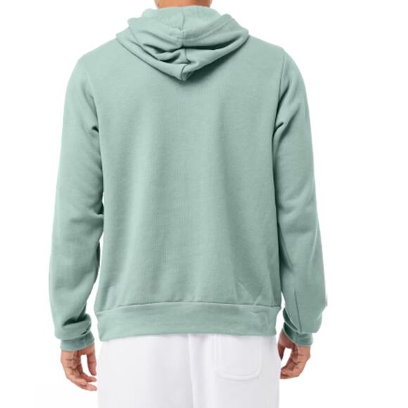 Dusty Blue Sponge Fleece Hoodie – Unisex Pullover Sweatshirt Sz M - Picture 3 of 5